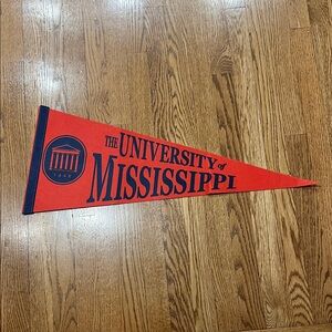 The University of Mississippi Ole miss Red Felt Pennant